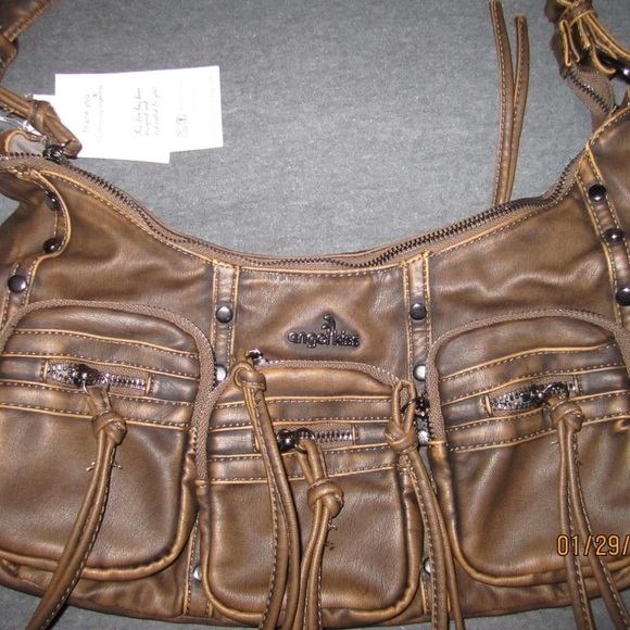 brown angle kiss leather purse - Picture 5 of 6